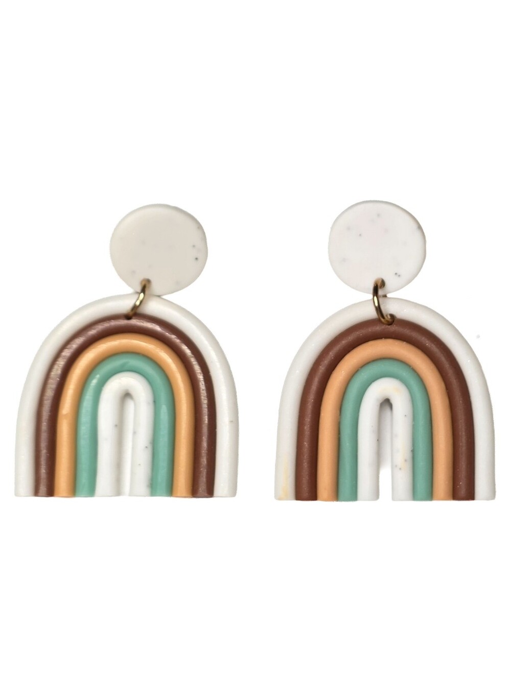 Rainbow Earrings Handmade Polymer Clay Casual Boho Fashion Jewery Accessories